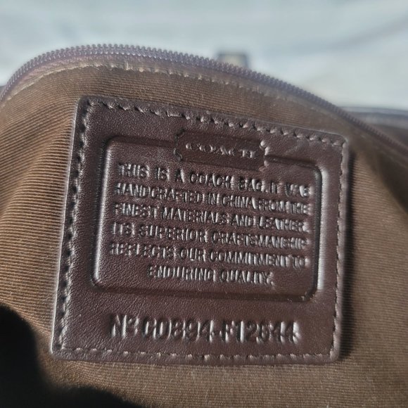 Coach Y2K Hampton Flap Jacquard Optic Signature Carryall Satchel Bag Purse - Picture 5 of 6